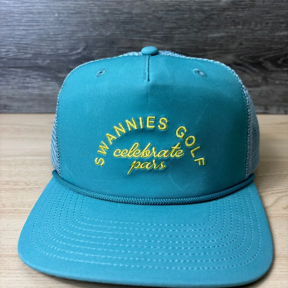 Swannies Hat Cap Snap Back Womens Blue Celebrate Pars Golf Golfing‎ Ladies